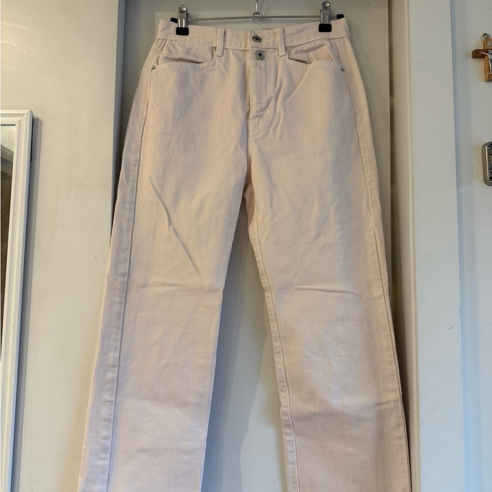 Proenza Schouler Straight-Leg Jeans in Pale Blush